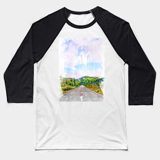 Straight Road Beaver Mountain USA - For Travelers Baseball T-Shirt